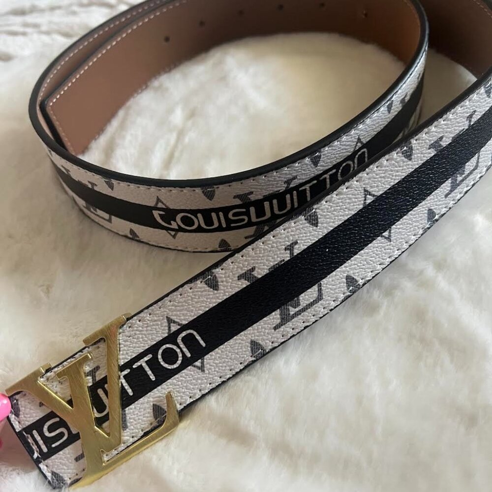 Black White Gold Belt